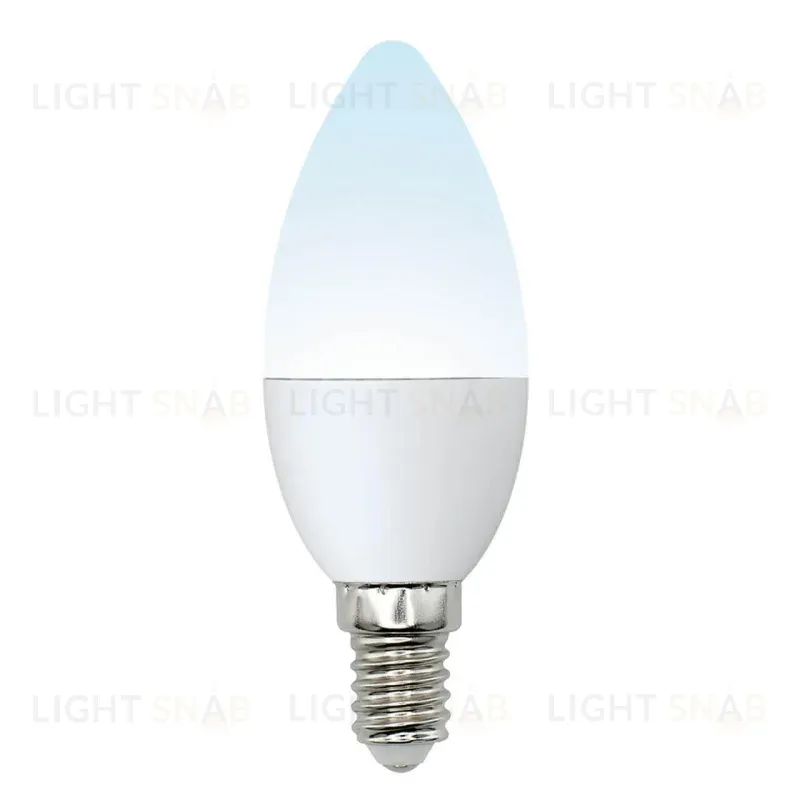 Лампа светодиодная (UL-00002374) Uniel E14 6W 4000K матовая LED-C37-6W/NW/E14/FR/MB PLM11WH LED-C37-6W/NW/E14/FR/MB PLM11WH картон