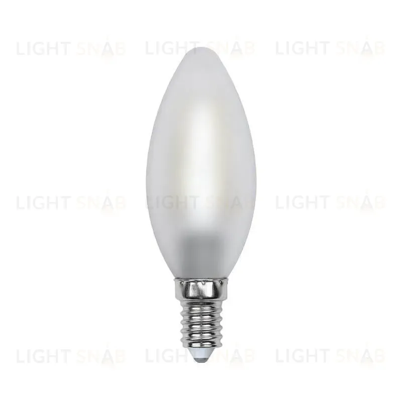 Лампа светодиодная филаментная (UL-00000305) Uniel E14 6W 3000K матовая LED-C35-6W/WW/E14/FR PLS02WH LED-C35-6W/WW/E14/FR PLS02WH картон