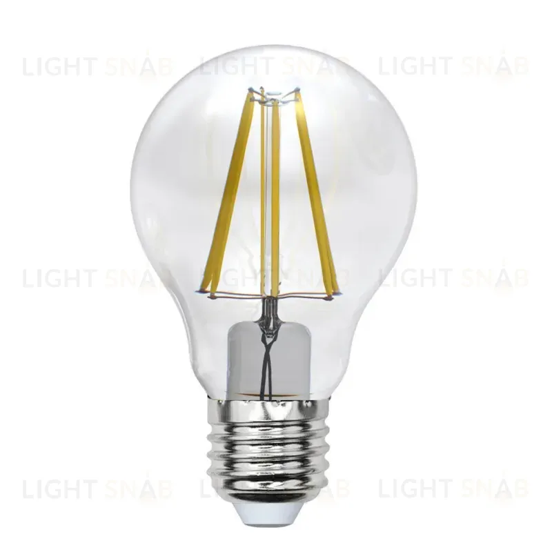 Лампа светодиодная филаментная Uniel E27 7W 3000K прозрачная LED-A60-7W/WW/E27/CL/MB GLM10TR LED-A60-7W/WW/E27/CL/MB GLM10TR картон