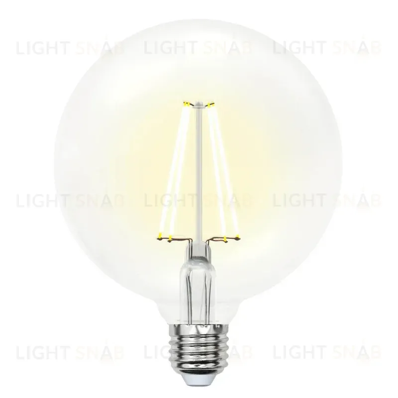 Лампа светодиодная филаментная (10534) Uniel E27 10W 3000K прозрачная LED-G125-10W/WW/E27/CL PLS02WH LED-G125-10W/WW/E27/CL PLS02WH картон