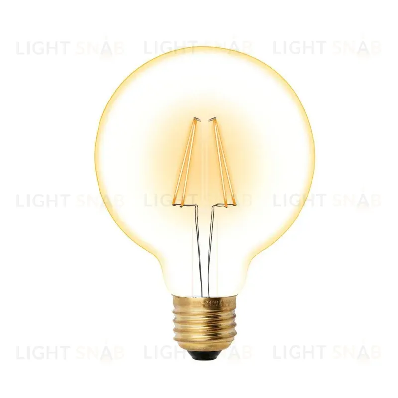 Лампа светодиодная филаментная (UL-00002359) Uniel E27 6W 2250K прозрачная LED-G95-6W/GOLDEN/E27 GLV21GO LED-G95-6W/GOLDEN/E27 GLV21GO