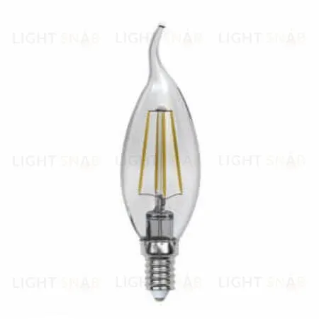 Лампа светодиодная филаментная (UL-00000200) Uniel E14 6W 3000K прозрачная LED-CW35-6W/WW/E14/CL PLS02W LED-CW35-6W/WW/E14/CL PLS02WH картон