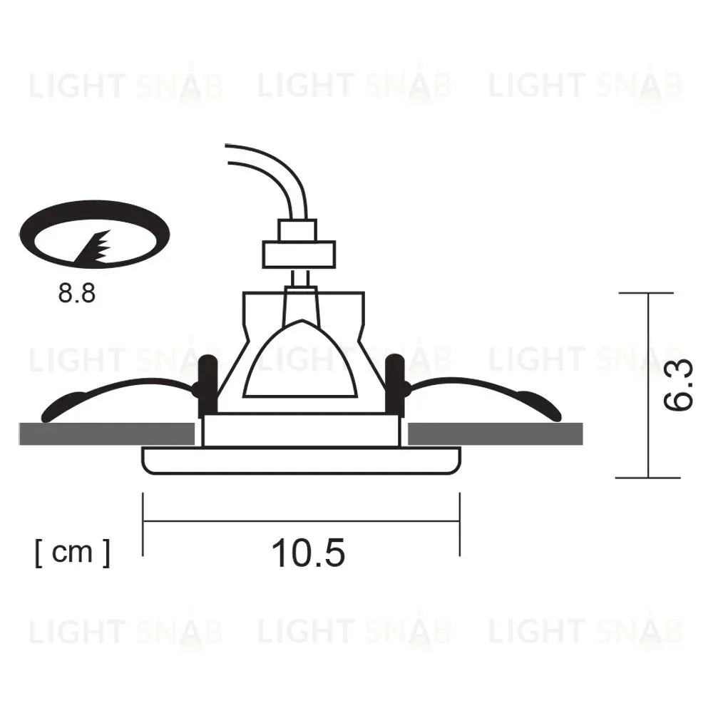 Встраиваемый светильник Arte Lamp A6663PL-1WH A6663PL-1WH