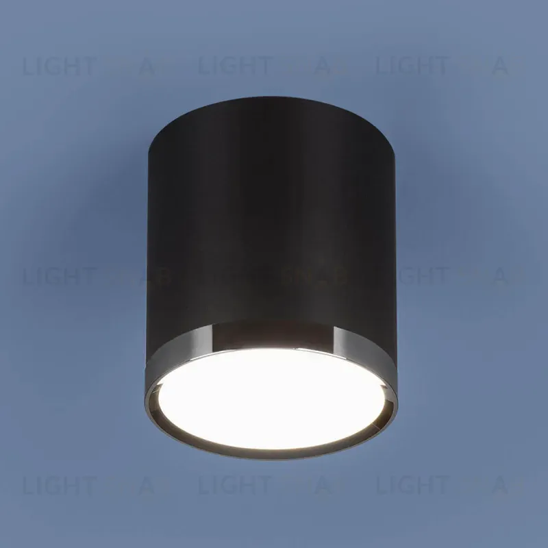 Потолочный светодиодный светильник Elektrostandard DLR024 6W 4200K черный матовый 4690389110375 4690389110375