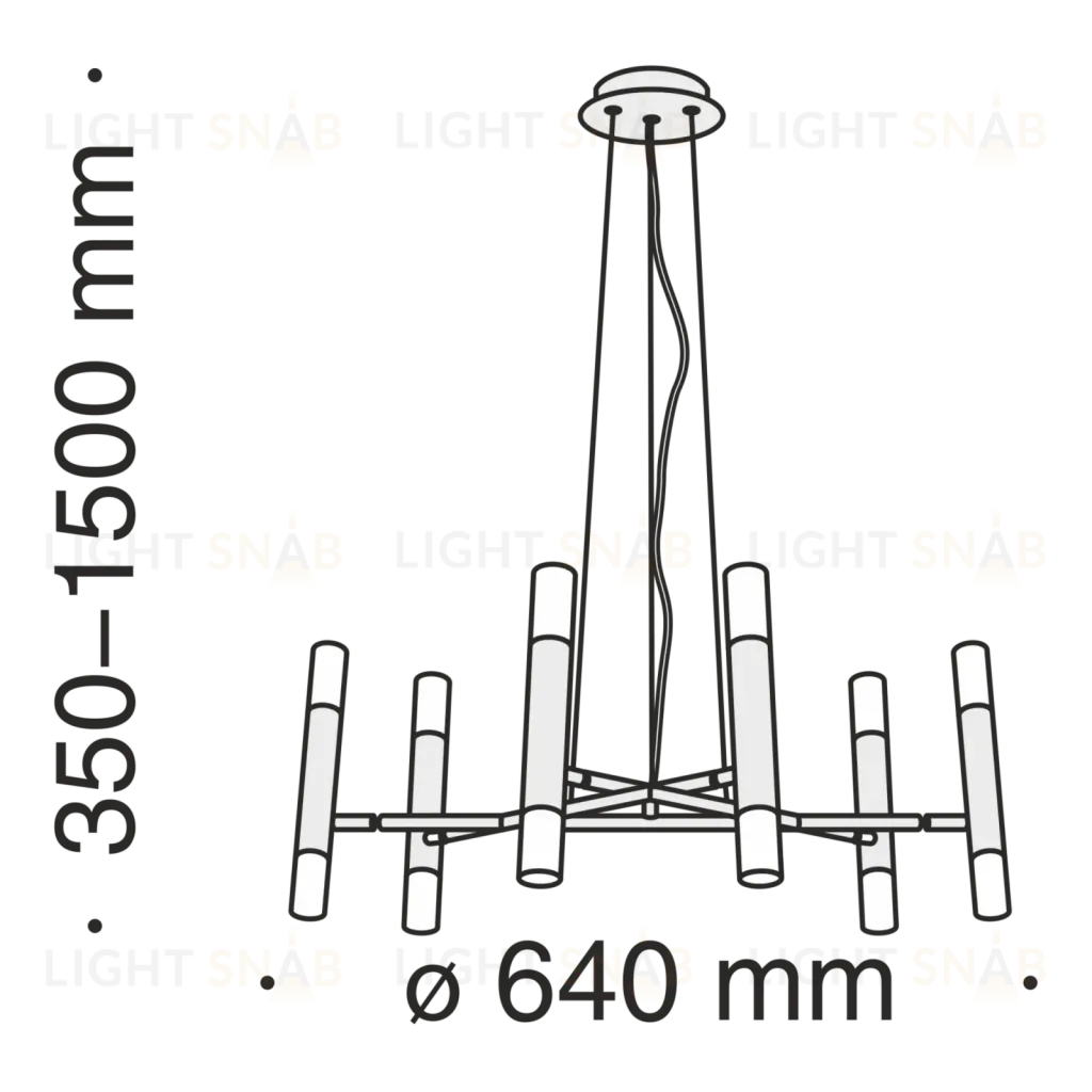 Подвесная люстра Maytoni Vigo MOD031PL-12B MOD031PL-12B