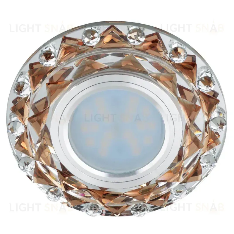 Встраиваемый светильник Fametto Luciole DLS-L130 GU5.3 Chrome/Brown DLS-L130 GU5.3 Chrome/Brown