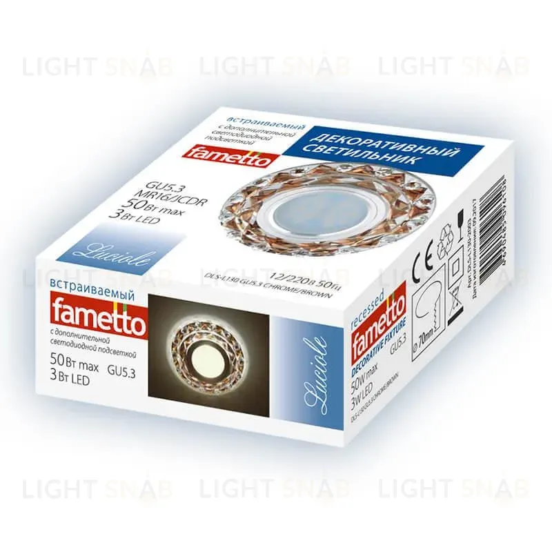 Встраиваемый светильник Fametto Luciole DLS-L129 GU5.3 Chrome/Gold DLS-L129 GU5.3 Chrome/Gold