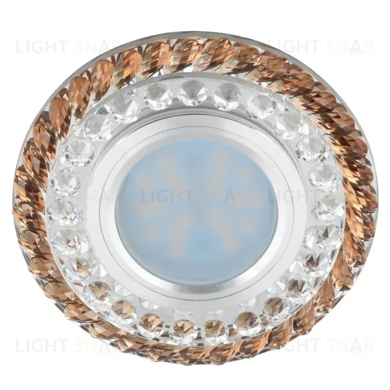 Встраиваемый светильник Fametto Luciole DLS-L132 GU5.3 Chrome/Brown DLS-L132 GU5.3 Chrome/Brown