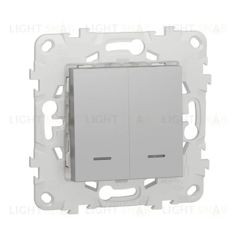 Выключатель двухклавишный Schneider Electric Unica New NU521130N NU521130N