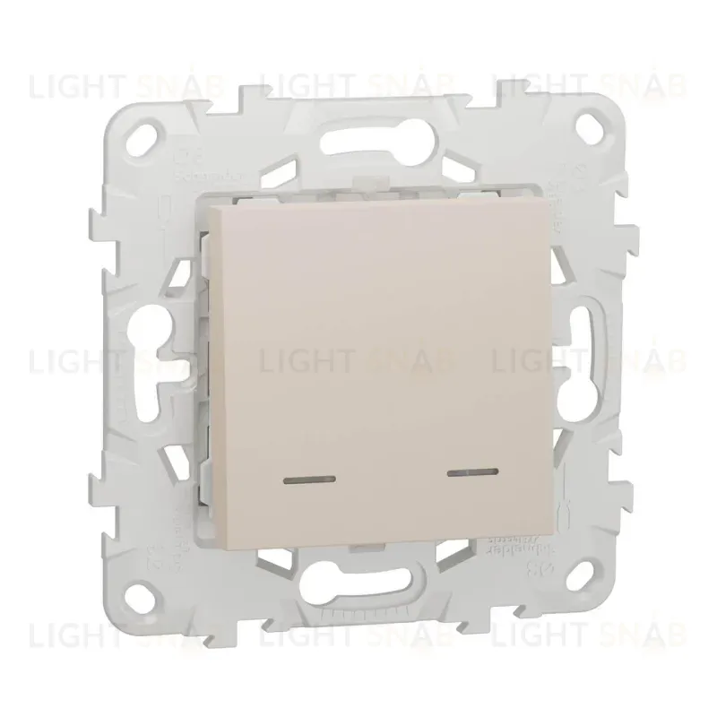 Выключатель двухклавишный Schneider Electric Unica New NU521144N NU521144N