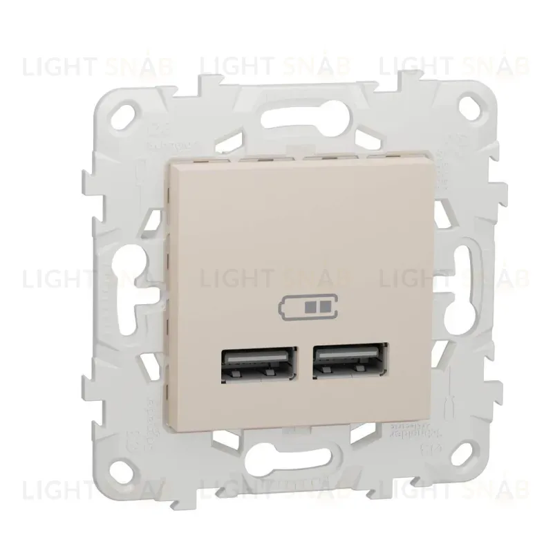 Розетка компьютерная USBx2 Schneider Electric Unica New NU541844 NU541844