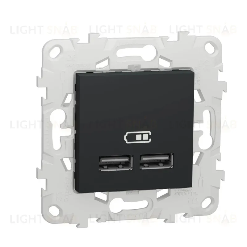 Розетка компьютерная USBx2 Schneider Electric Unica New NU541854 NU541854
