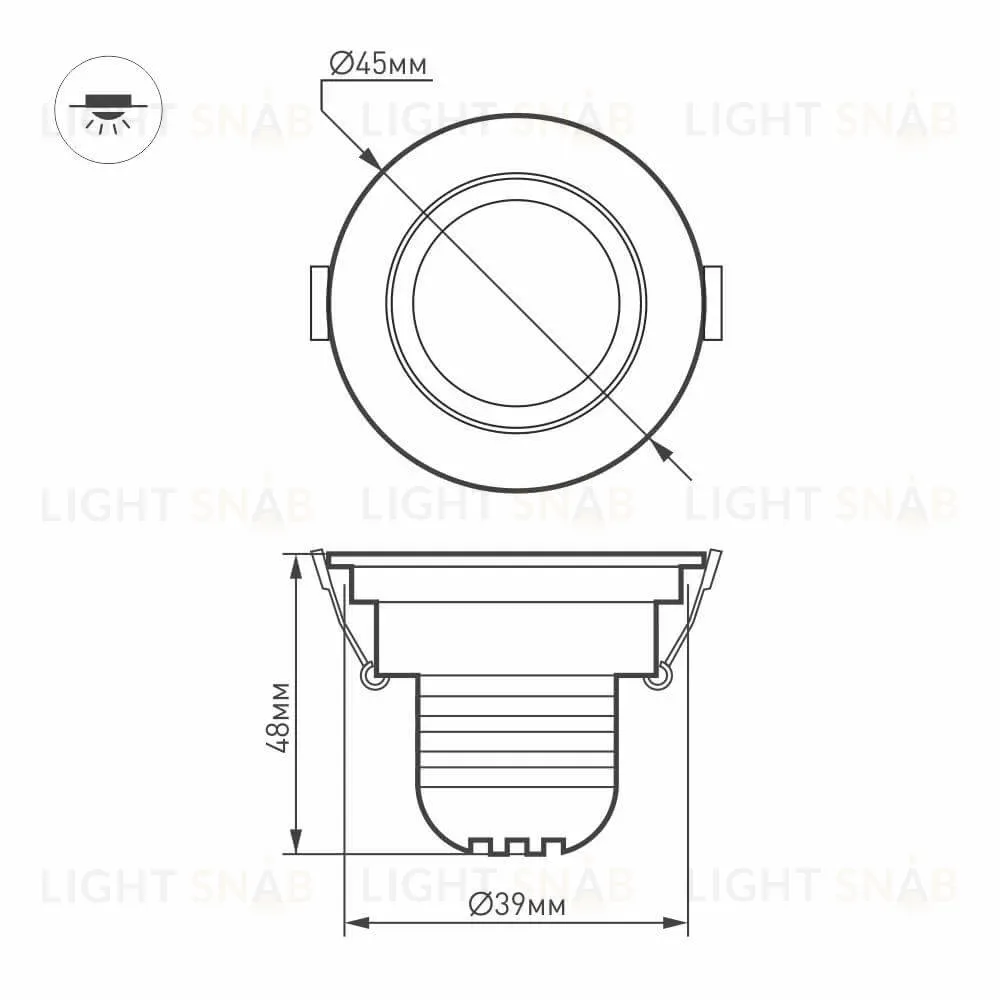 Мебельный светильник Arlight LTM-R45WH 3W Day White 30deg 014912