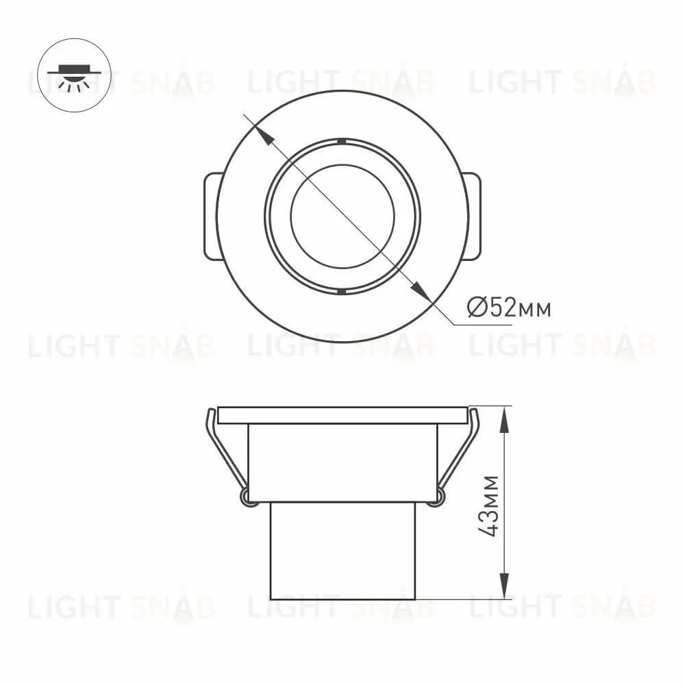 Мебельный светильник Arlight LTM-R52WH 3W Day White 30deg 014914