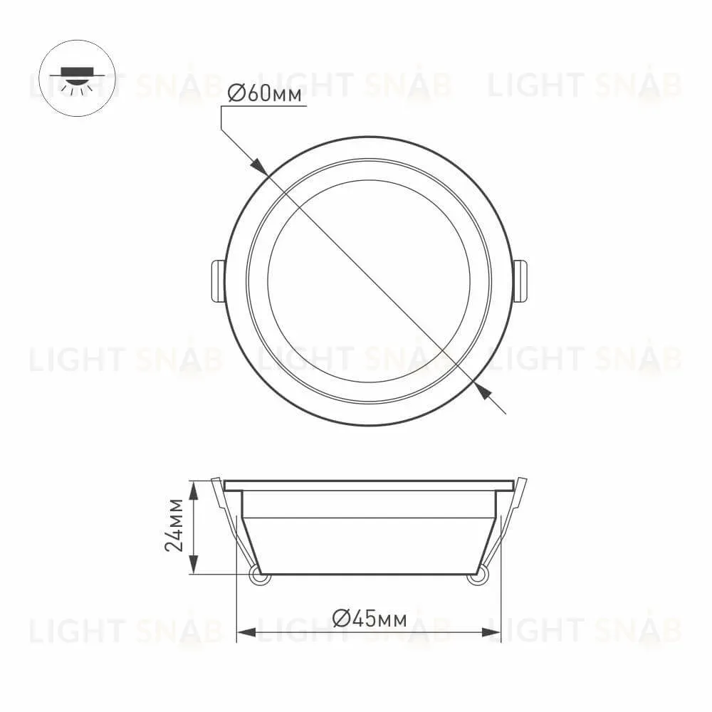Мебельный светильник Arlight LTM-R60WH-Frost 3W Day White 110deg 020761