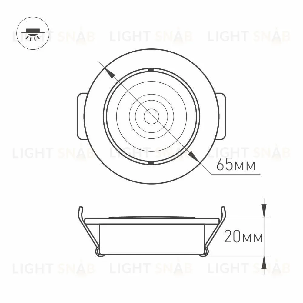Мебельный светильник Arlight LTM-R65WH 5W Day White 10deg 020767