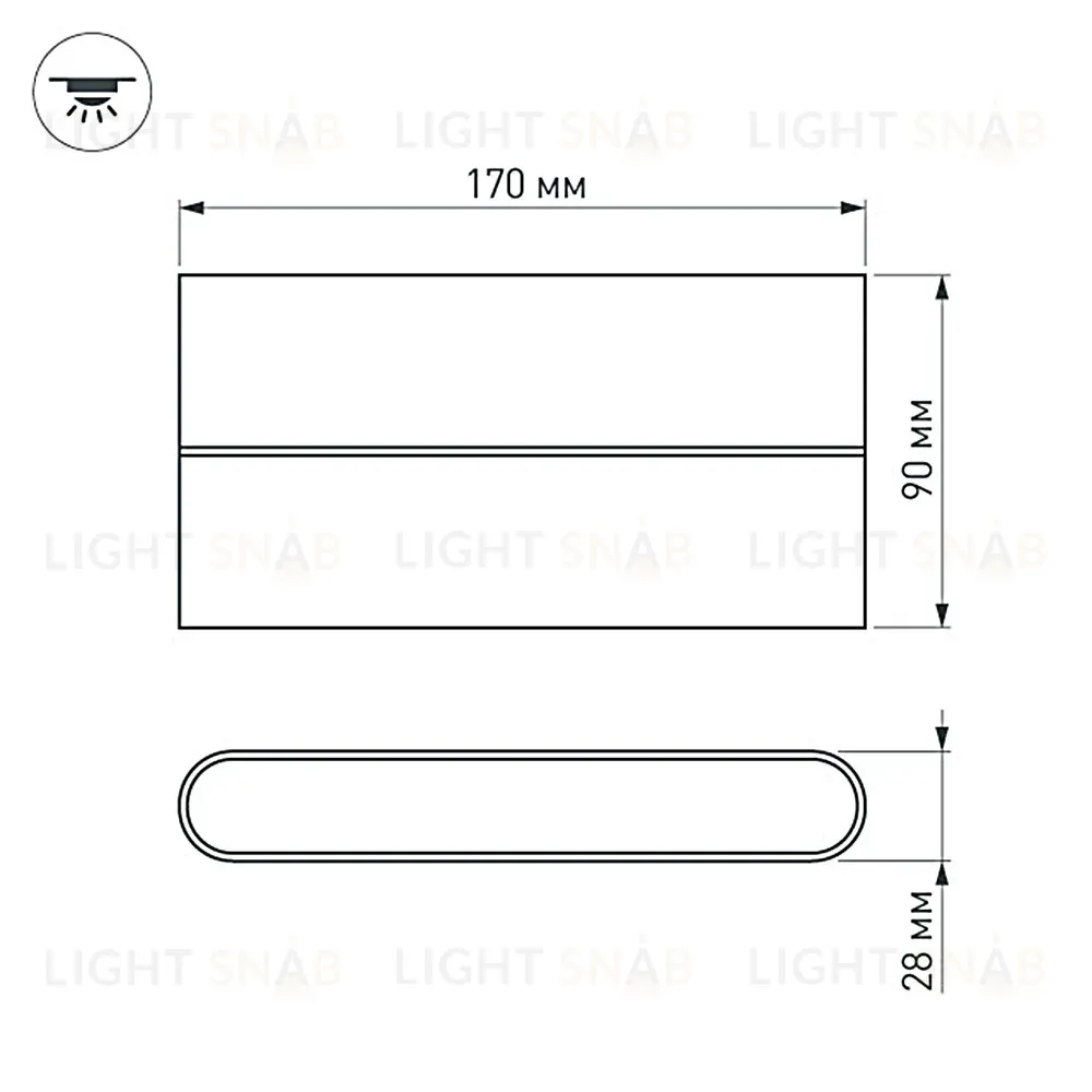 Настенный светодиодный светильник Arlight SP-Wall-170WH-Flat-12W Warm White 020802 020802
