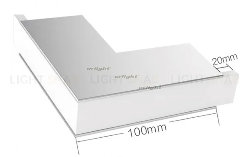 Угол Arlight S2-LINE-3360-L90W внешний 021236 021236