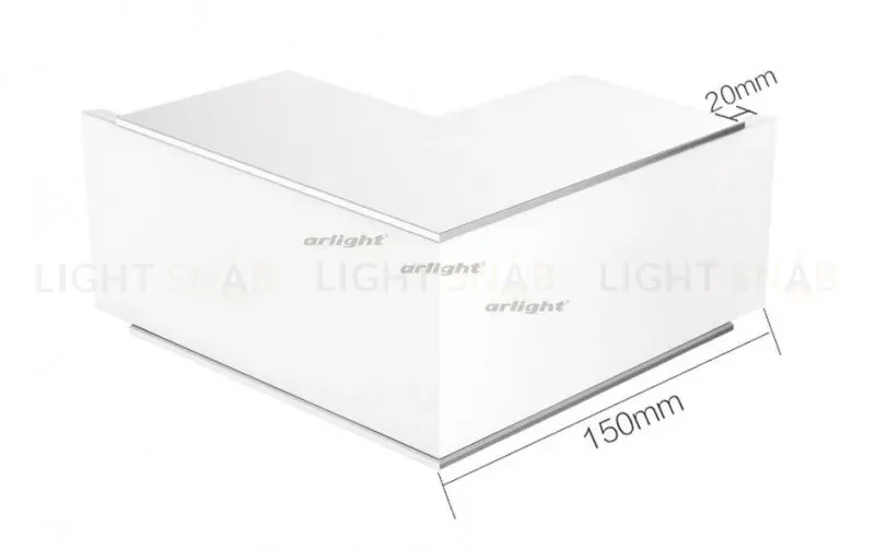 Угол Arlight S2-LINE-7977-L90W внешний 021263 021263