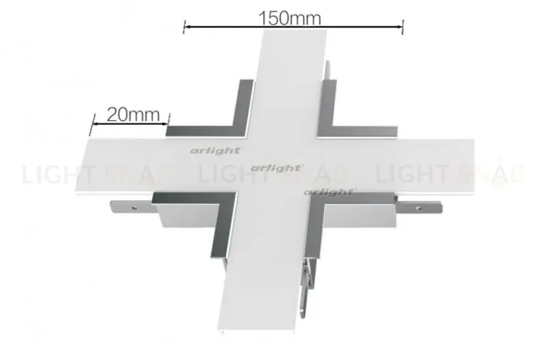Угол Arlight S2-LINIA55-F-X90 крестовой 021276 021276