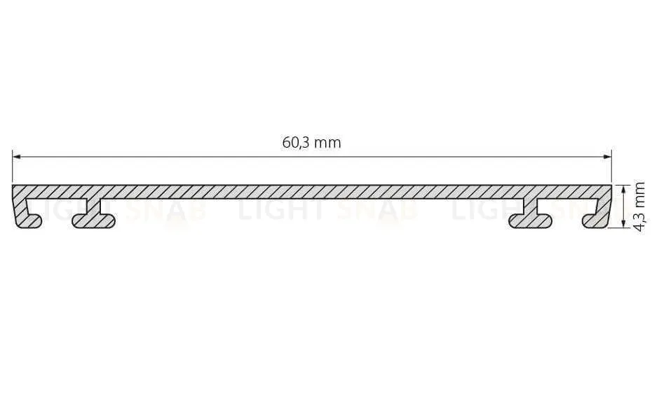Профиль Arlight PHS-3X-BASE-H4.3-2000 ANOD 019869 019869