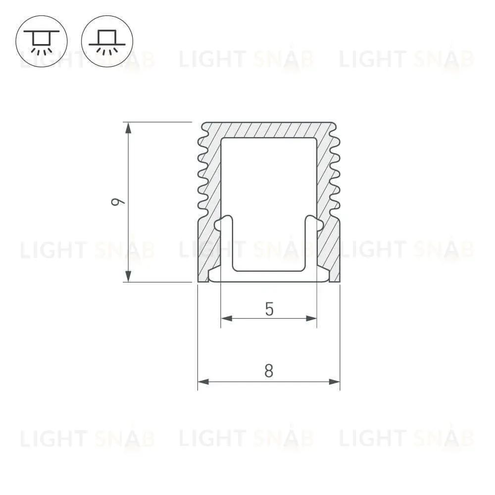 Профиль Arlight SL-MINI-8-2000 ANOD 019322 019322