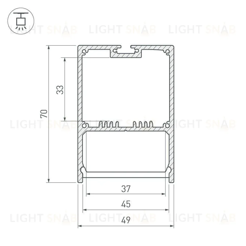 Профиль Arlight SL-LINE-4970-2000 ANOD 019297 019297