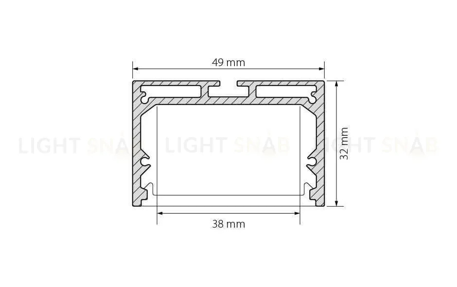 Профиль Arlight SL-LINE-4932-2000 ANOD 019308 019308