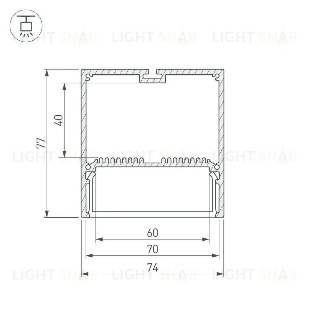 Профиль Arlight SL-LINE-7477-2000 ANOD 019310 019310