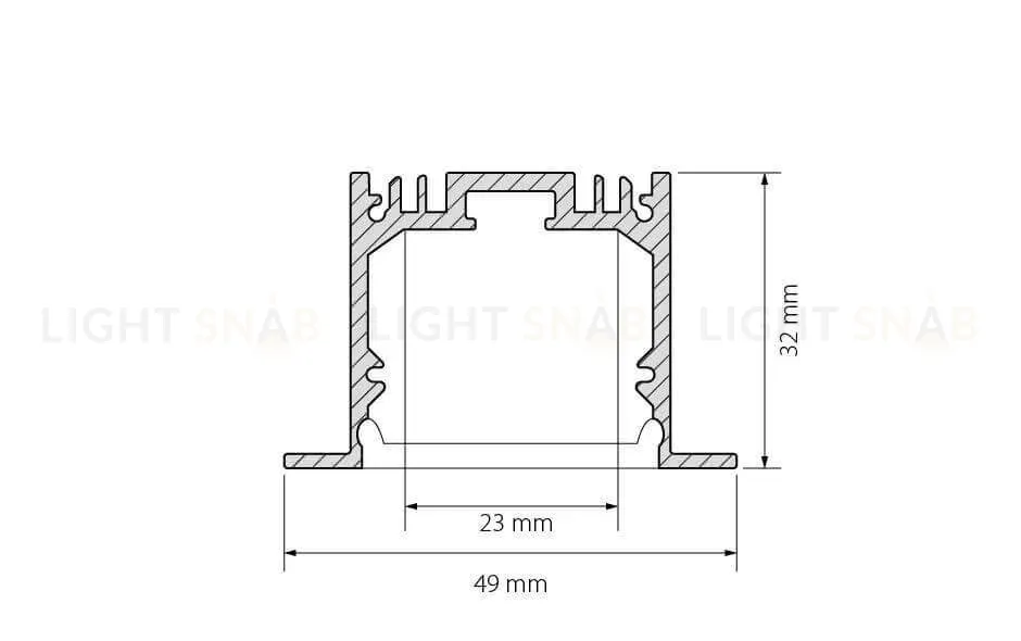 Профиль Arlight SL-LINIA49-F-2000 ANOD 019313 019313
