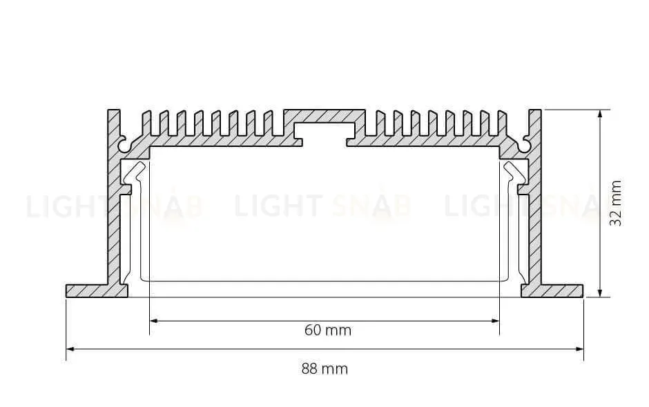 Профиль Arlight SL-LINIA88-F-2000 ANOD 019315 019315