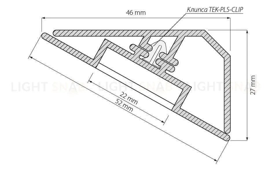 Профиль Arlight KLUS-LOCK-FM-BASE-2000 ANOD 020909 020909