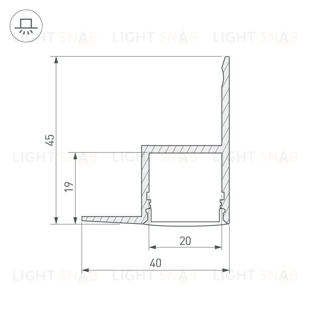 Профиль Arlight ARH-CEIL-2000 ANOD 016150 016150