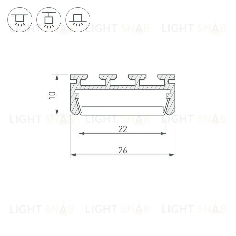 Профиль Arlight PLS-LOCK-2000 ANOD 016397 016397
