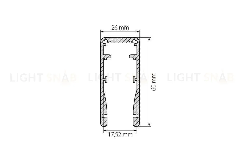 Профиль Arlight ALU-HANDRAIL-2000 FOR GLASS 17.5 015477 015477