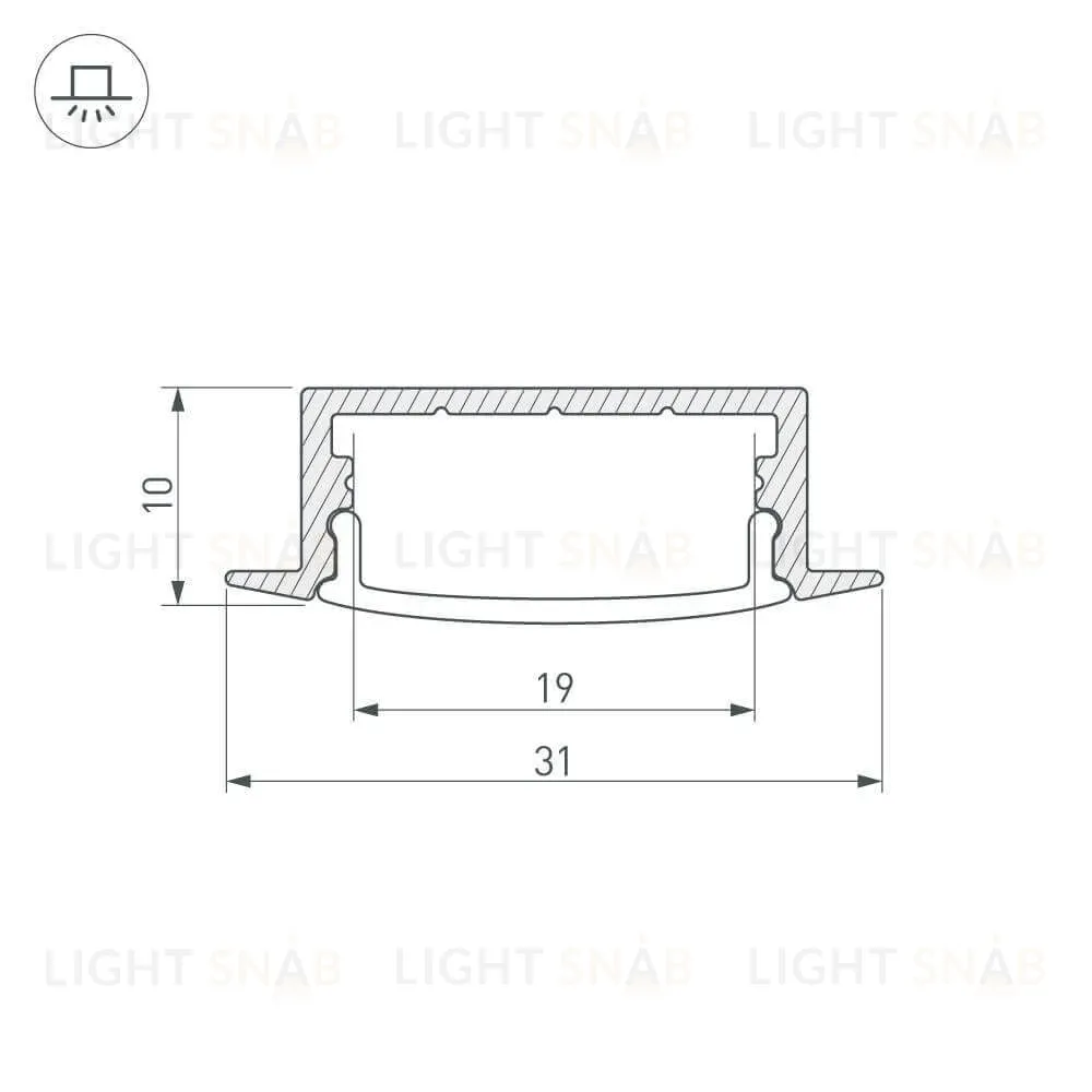 Профиль Arlight ARH-WIDE-F-H10-2000 ANOD 016186 016186