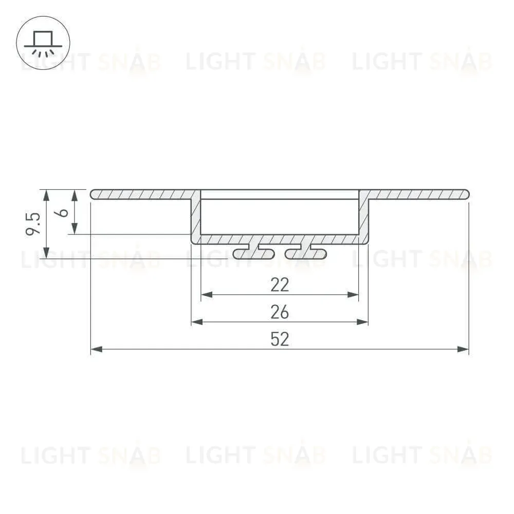 Профиль Arlight KLUS-LOCK-FM-2000 ANOD 019185 019185