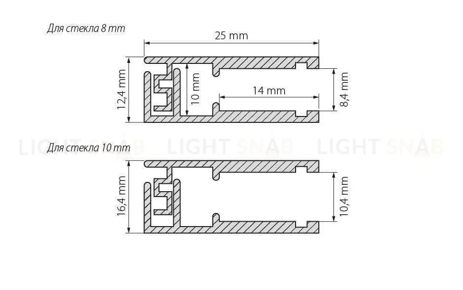 Профиль Arlight KLUS-GLASS-810-2000 ANOD 019191 019191