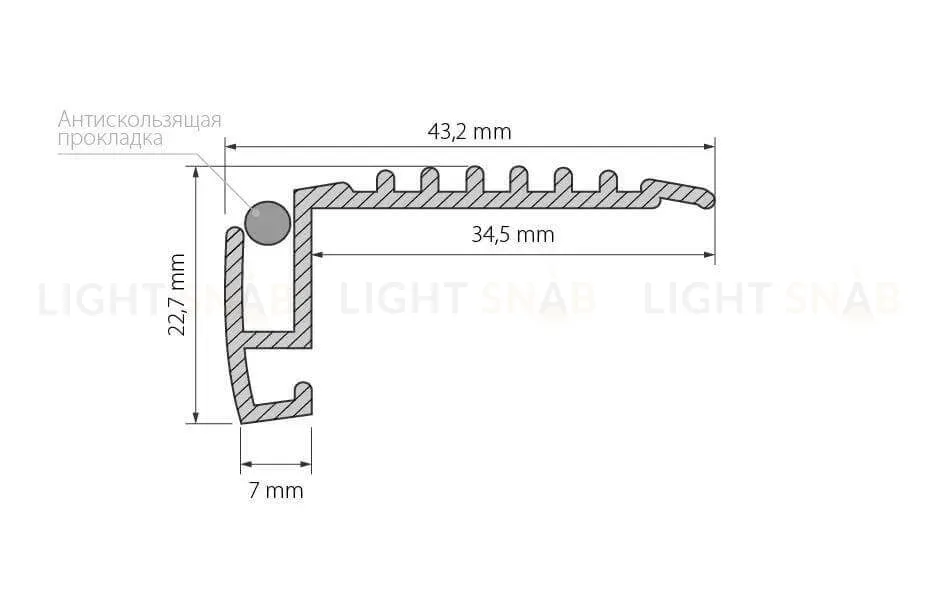 Профиль Arlight STEP-MINI-2000 ANOD 019195 019195