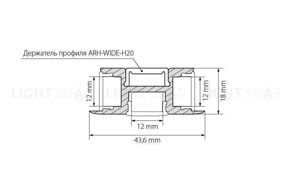 Профиль Arlight ARH-TRI-D-2000 ANOD 018829 018829