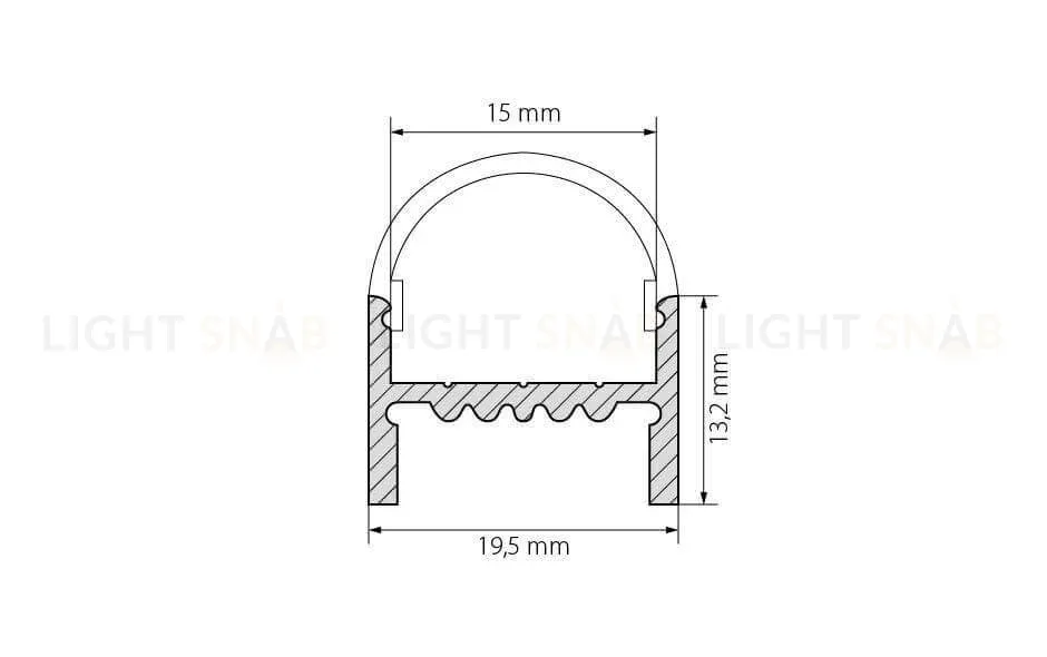 Профиль Arlight ARH-WIDE-H20-2000 ANOD 018859 018859