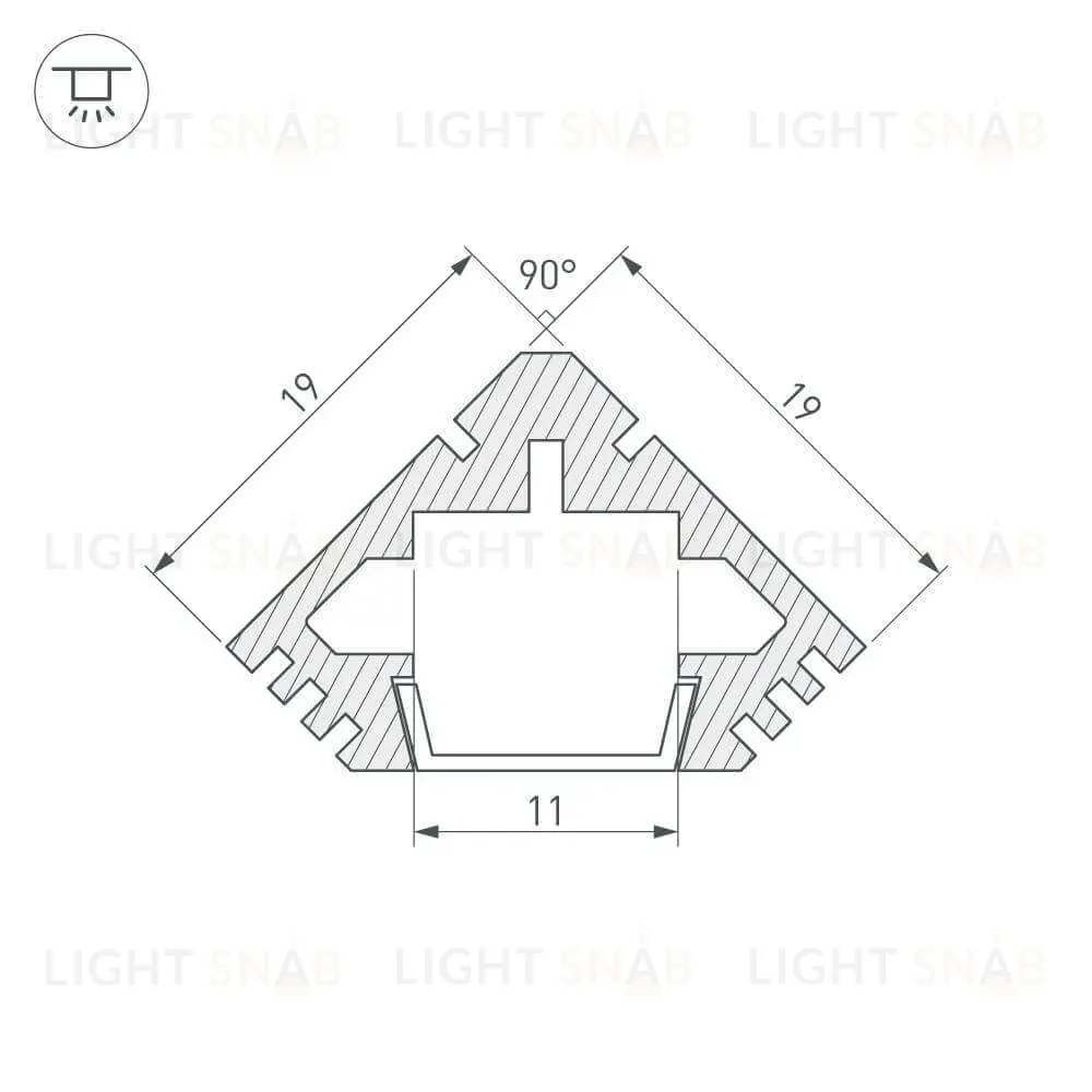 Профиль Arlight PDS45-T-2000 012053 012053