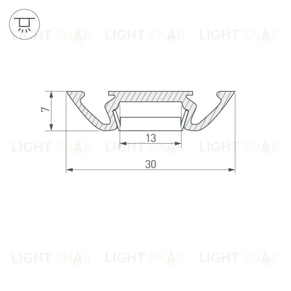 Профиль Arlight PHS-A-2000 ANOD 013215 013215