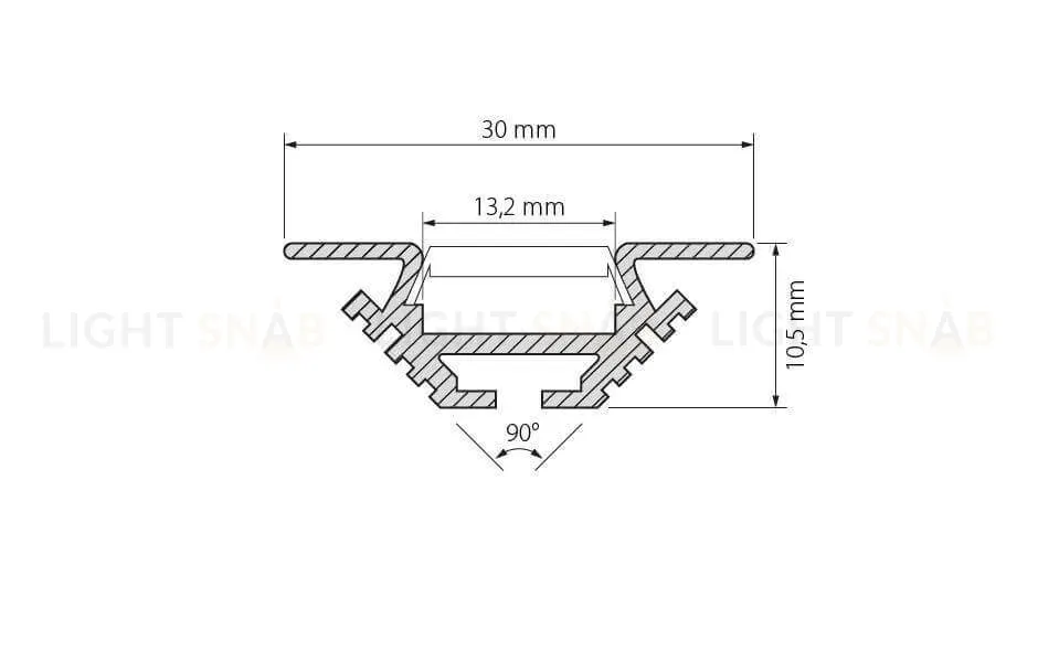 Профиль Arlight PHS-V-2000 ANOD 013212 013212