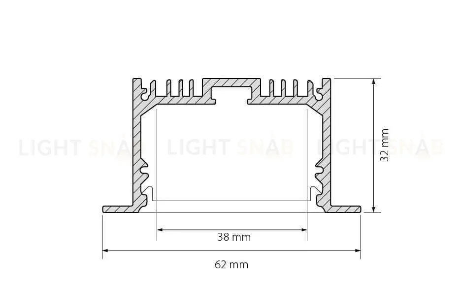 Профиль с экраном Arlight SL-LINIA62-F-2500 WHITE+OPAL 021374 021374