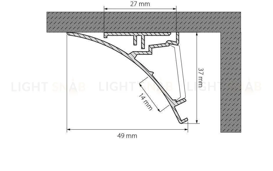 Профиль Arlight KARNIZ-R-2000 ANOD 021649 021649