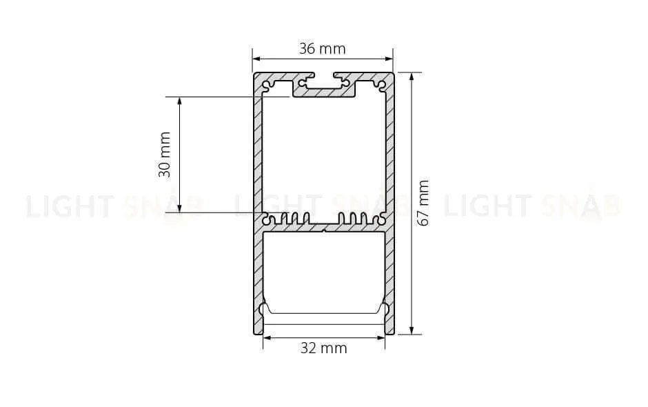 Профиль Arlight SL-LINE-3667-2000 ANOD 019299 019299