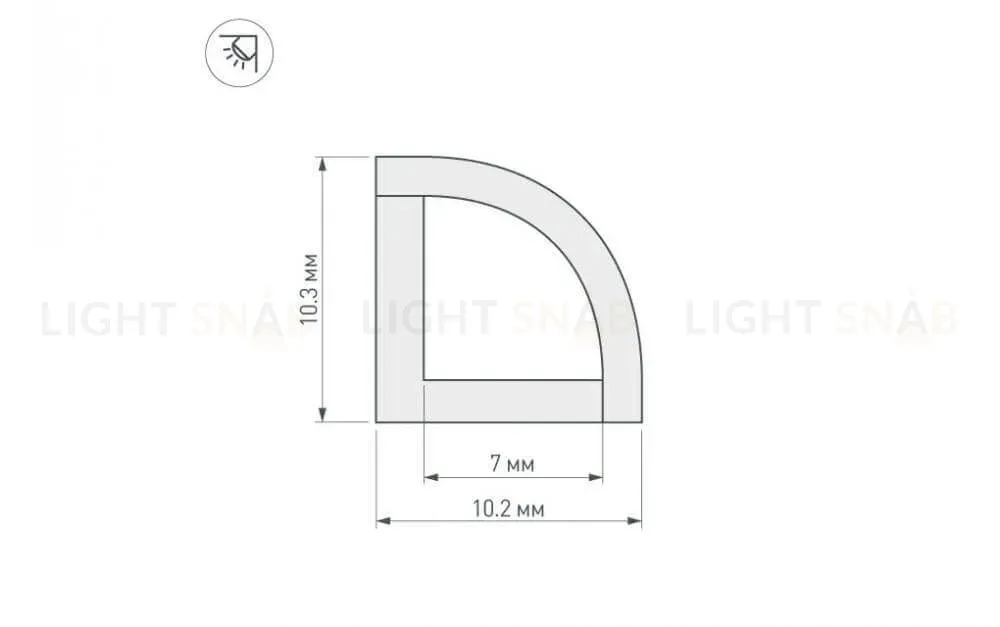 Профиль Arlight WPH-KANT-H10-2000 OPAL 023301 023301