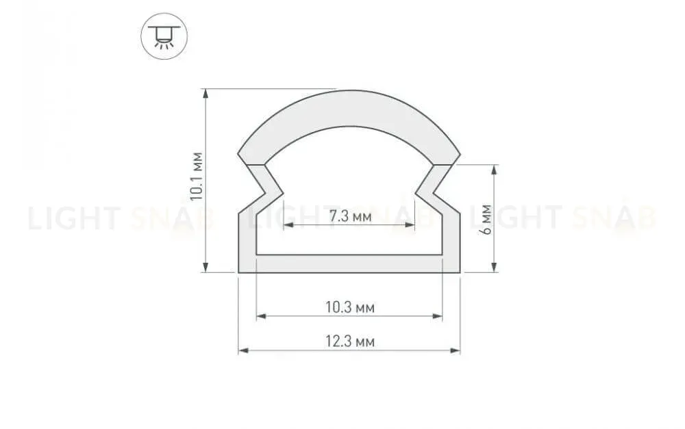 Профиль Arlight WPH-LINE-1210R-2000 OPAL 023303 023303
