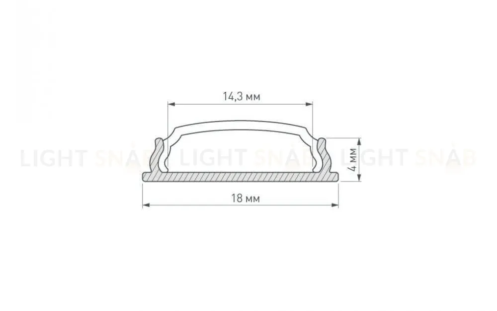 Профиль Arlight ARH-BENT-W18-2000 ANOD 023087 023087